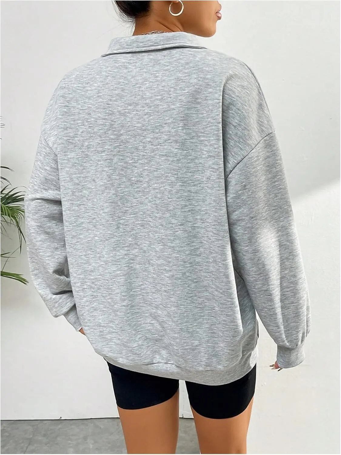 GORGLITTER Women's American Flag Graphic Letter Quarter Zip Pullover Sweatshirt Casual Long Sleeve Mock Neck Pullover Tops