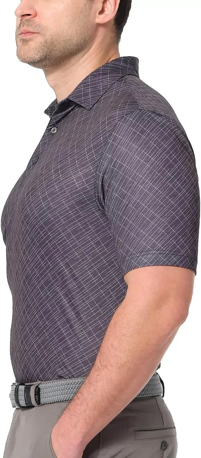 Greg Norman Men's Golf Polo Shirts Short Sleeve Casual Performance Moisture Wicking Dry Fit Golf Shirts for Men