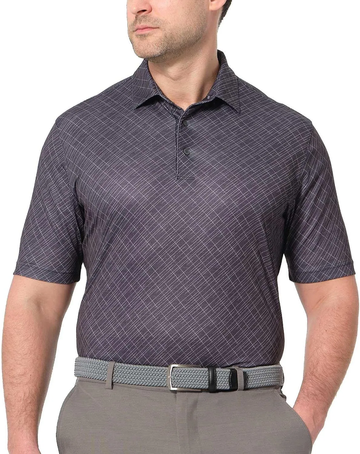 Greg Norman Men's Golf Polo Shirts Short Sleeve Casual Performance Moisture Wicking Dry Fit Golf Shirts for Men