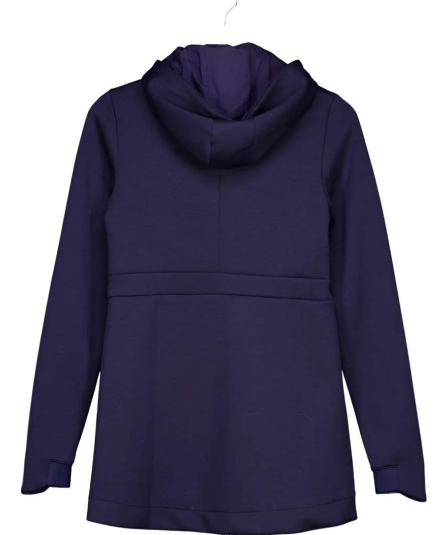 gymshark Blue Longline Zip Up Hoodie UK XS