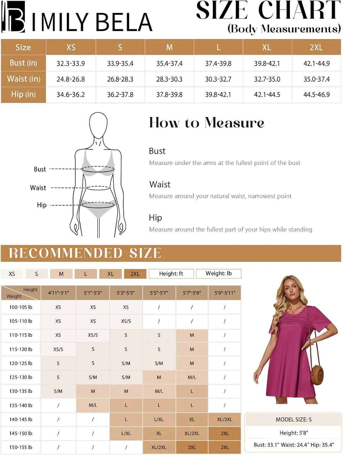 Imily Bela Womens Summer Casual T Shirt Dress Short Sleeve Crewneck Pleated Front Loose Beach Flowy Mini Dresses