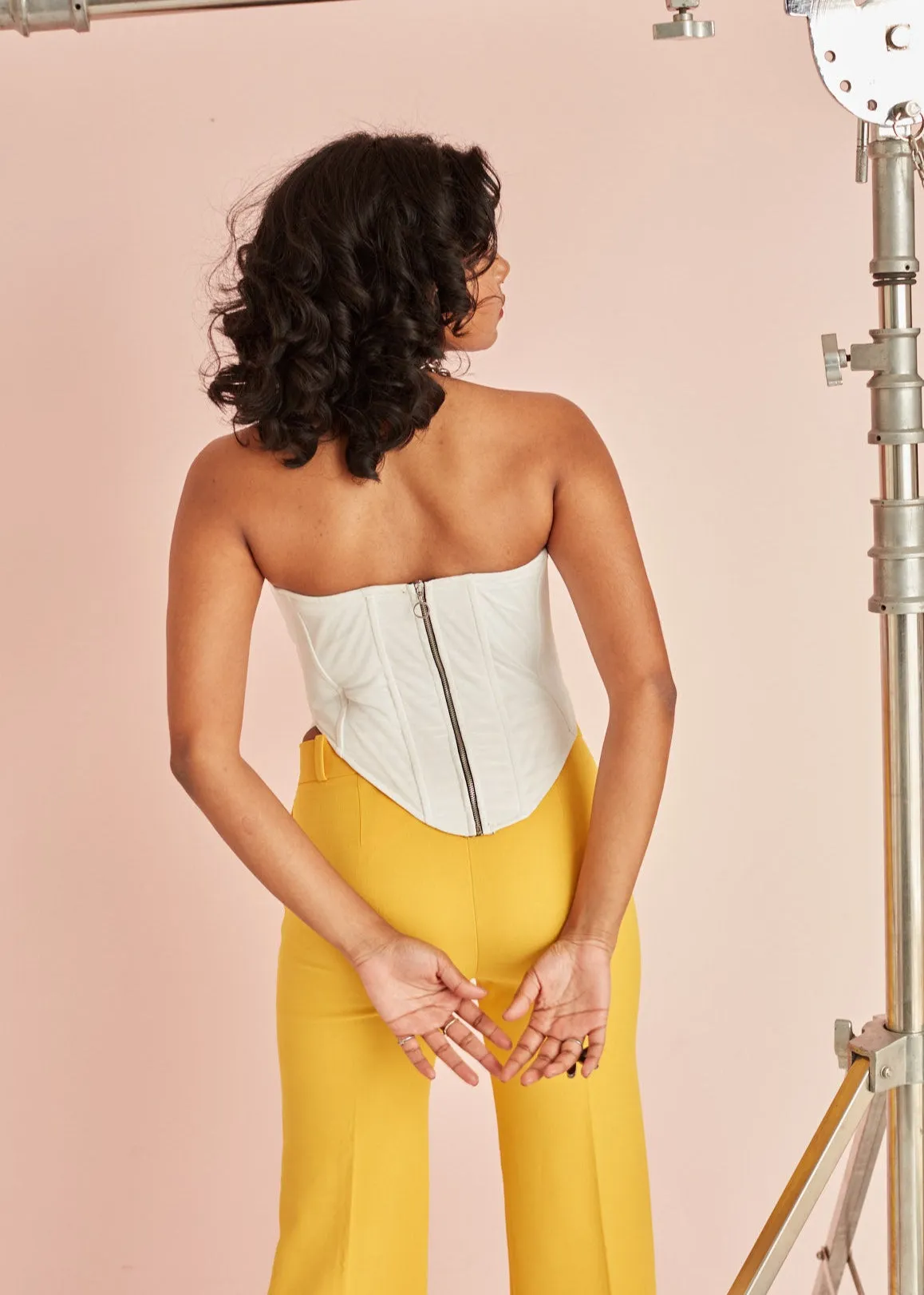 Jacque White Longline Corset