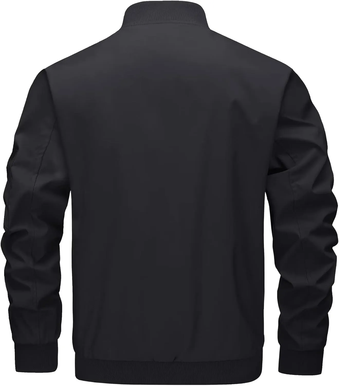 KEFITEVD Men's Lightweight Windbreaker Jacket Casual Bomber Jacket Windproof Track Jacket Spring Fall Softshell Outerwear