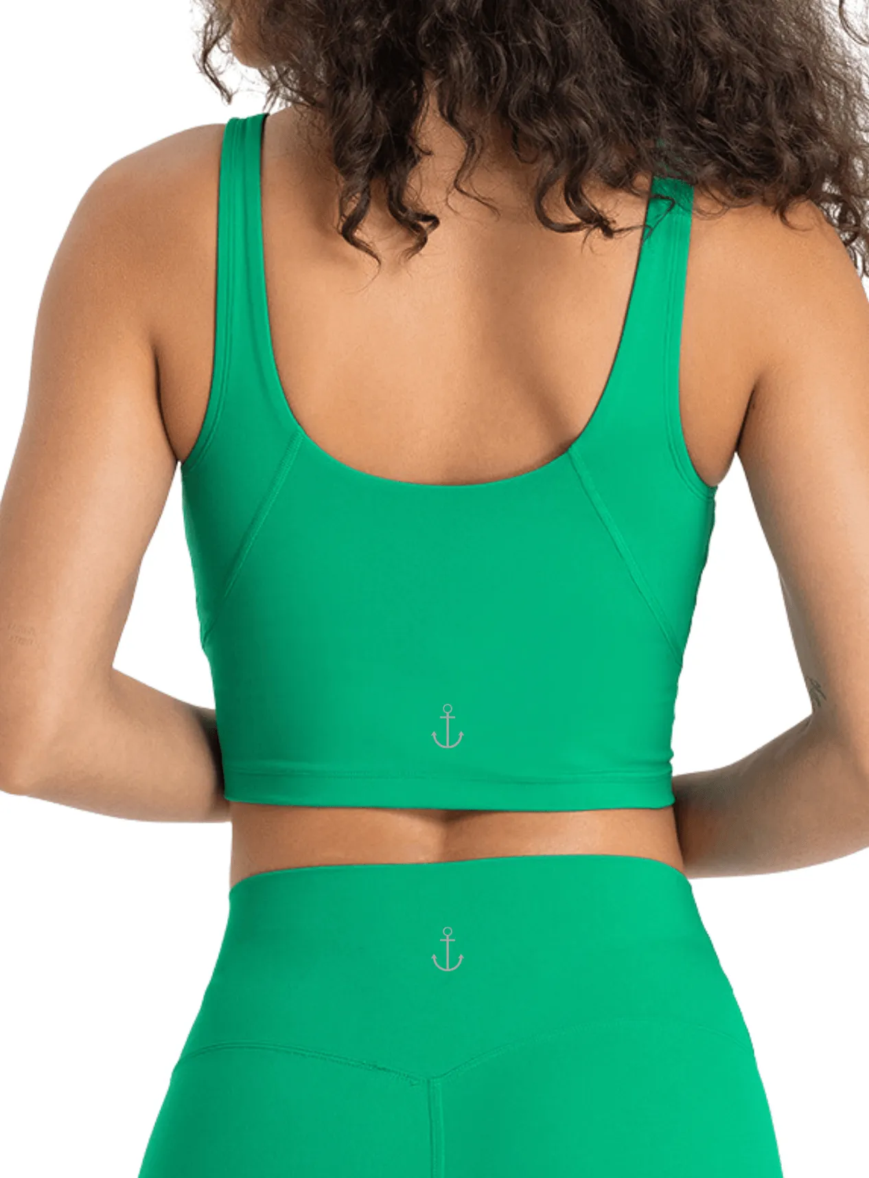 Kelly Green "Arabelle" Longline Luxe Sports Bra