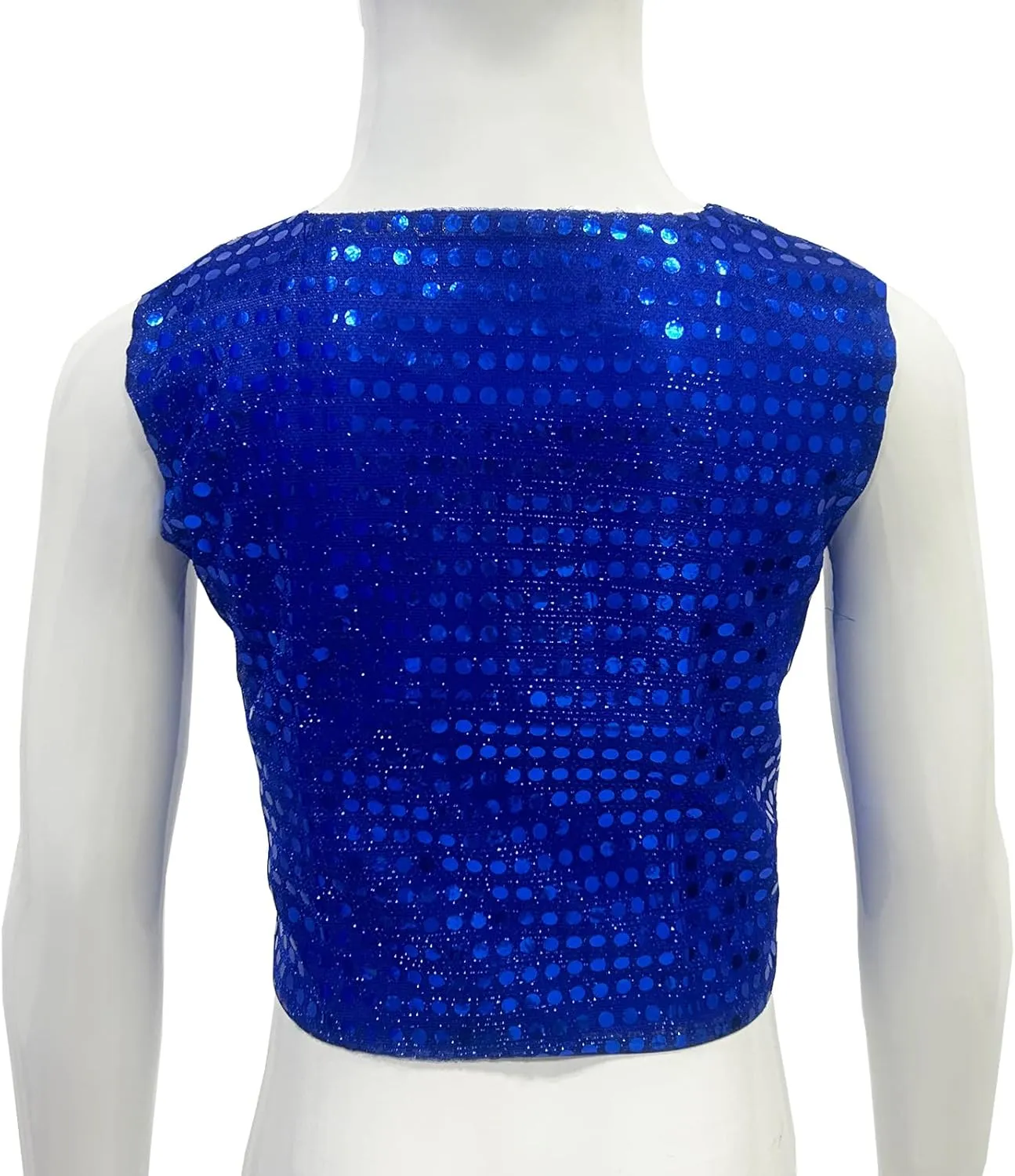 Kids Boys Girls Sequins Waistcoat Sleeveless V neckline Hip-Hop Jazz Dance Party Stage Performance Jacket Vest Costume