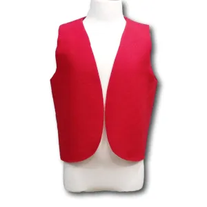 Kids Red Peasant Costume Vest (Medieval/Renaissance/Colonial/Pirate) Fits Kids 4-16