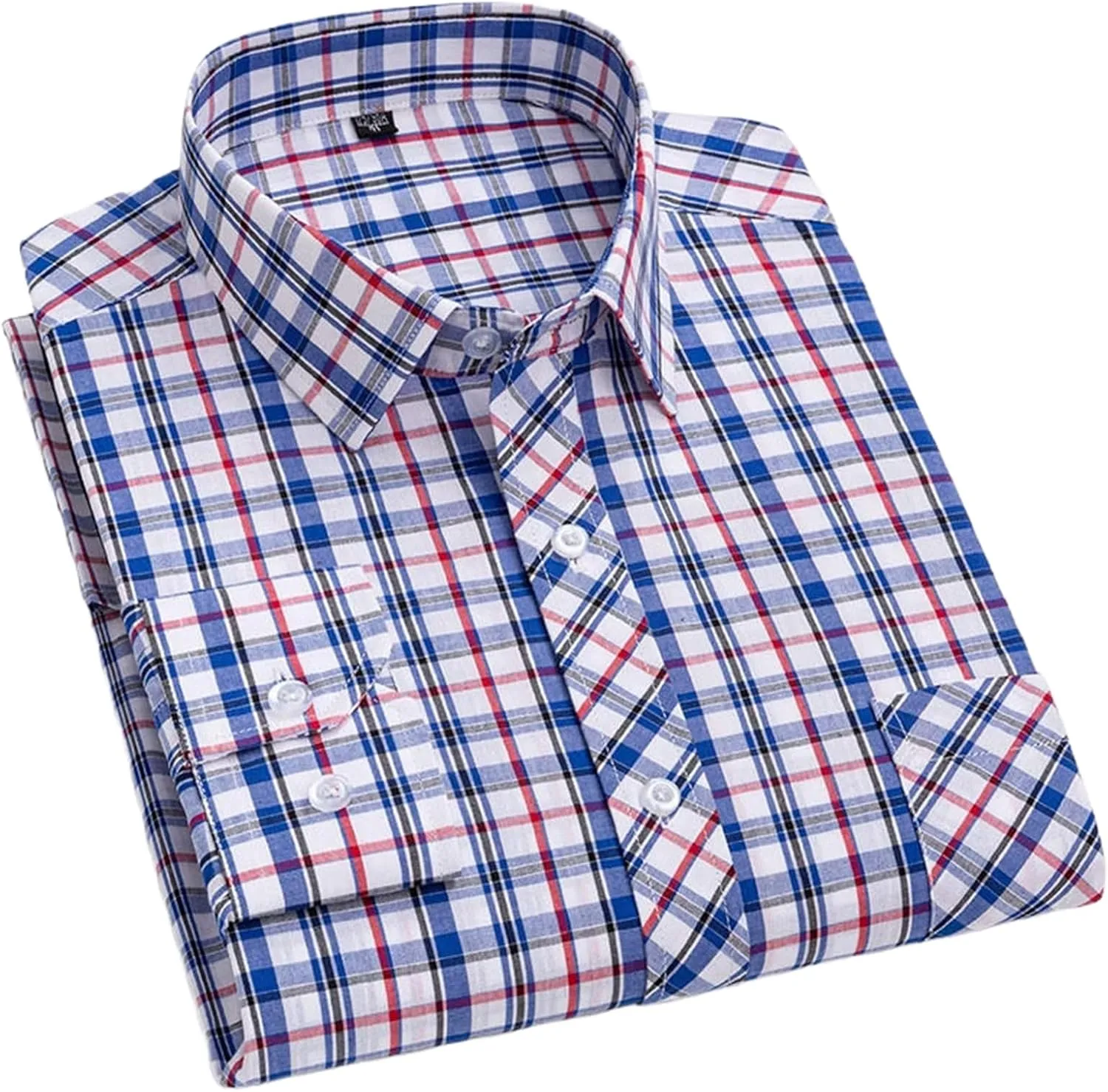 Long-Sleeve Shirts for Men Thin Slim Fit Formal Plain Shirt Office Tops