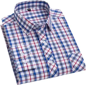 Long-Sleeve Shirts for Men Thin Slim Fit Formal Plain Shirt Office Tops