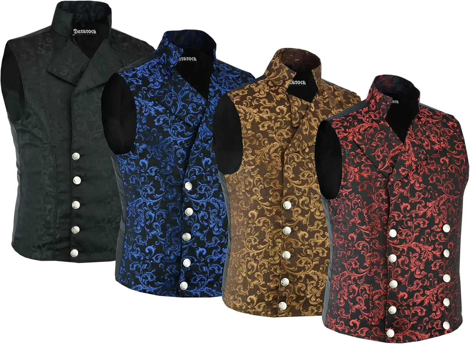 Men's Brocade Double-Breasted Vest Waistcoat Gothic Aristocrat Steampunk Victorian/USA | Vest For Men | Mens Vest