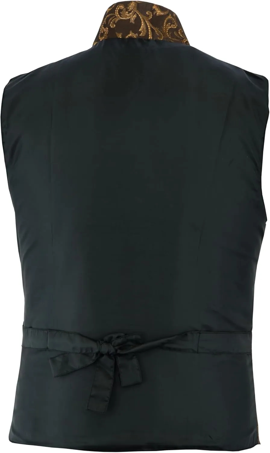 Men's Brocade Double-Breasted Vest Waistcoat Gothic Aristocrat Steampunk Victorian/USA | Vest For Men | Mens Vest