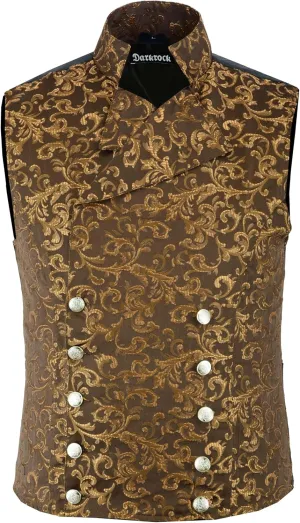 Men's Brocade Double-Breasted Vest Waistcoat Gothic Aristocrat Steampunk Victorian/USA | Vest For Men | Mens Vest