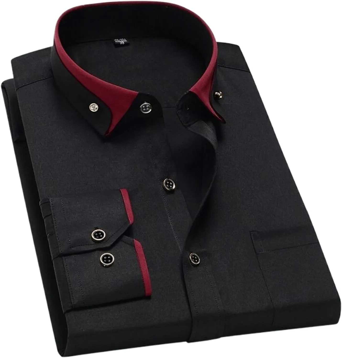 Men's Long Sleeve Dress Shirt Business Casual Button Down Shirt