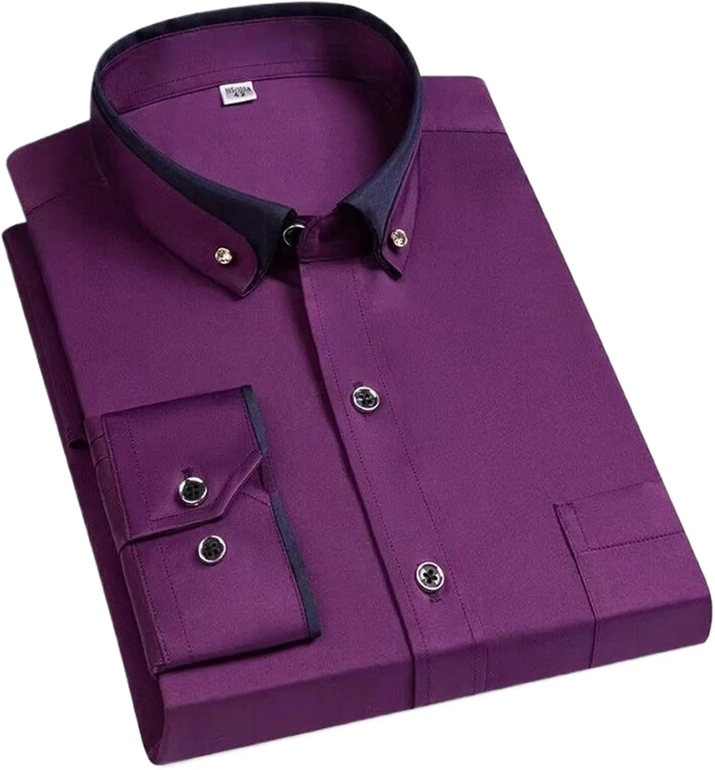Men's Long Sleeve Dress Shirt Business Casual Button Down Shirt