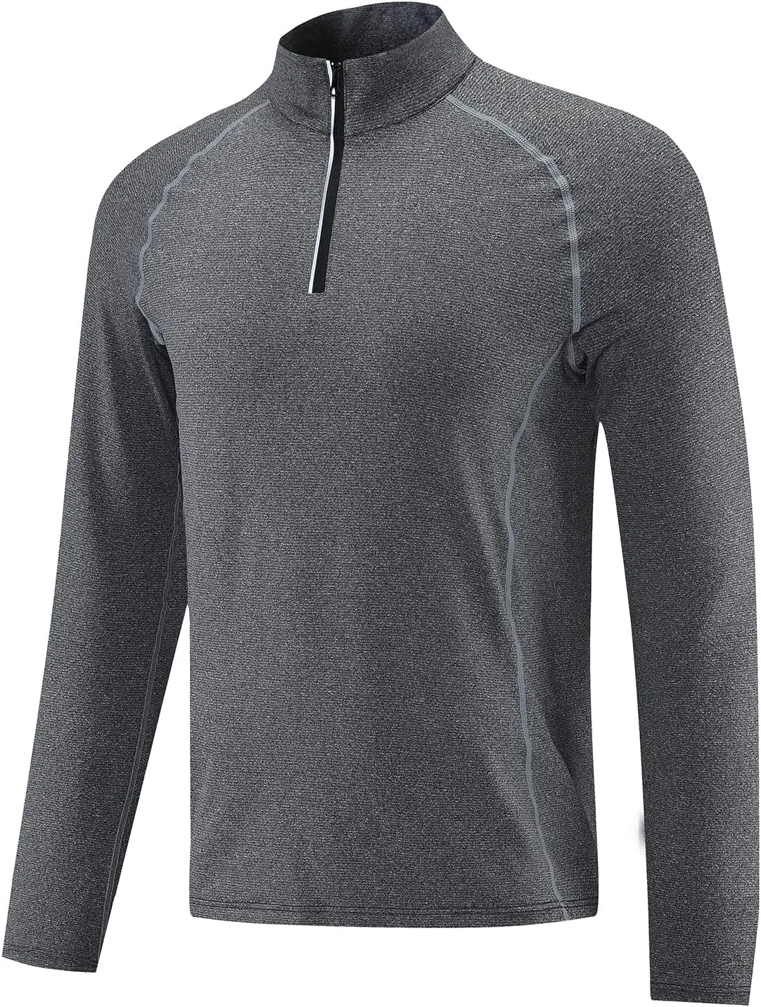 Men's Sports Shirts 1/4 Zip Long Sleeve Running Workout Tops, Quick Dry Active Shirts for Athletic Gym Basketball