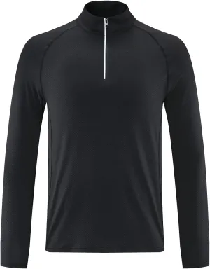 Men's Sports Shirts 1/4 Zip Long Sleeve Running Workout Tops, Quick Dry Active Shirts for Athletic Gym Basketball
