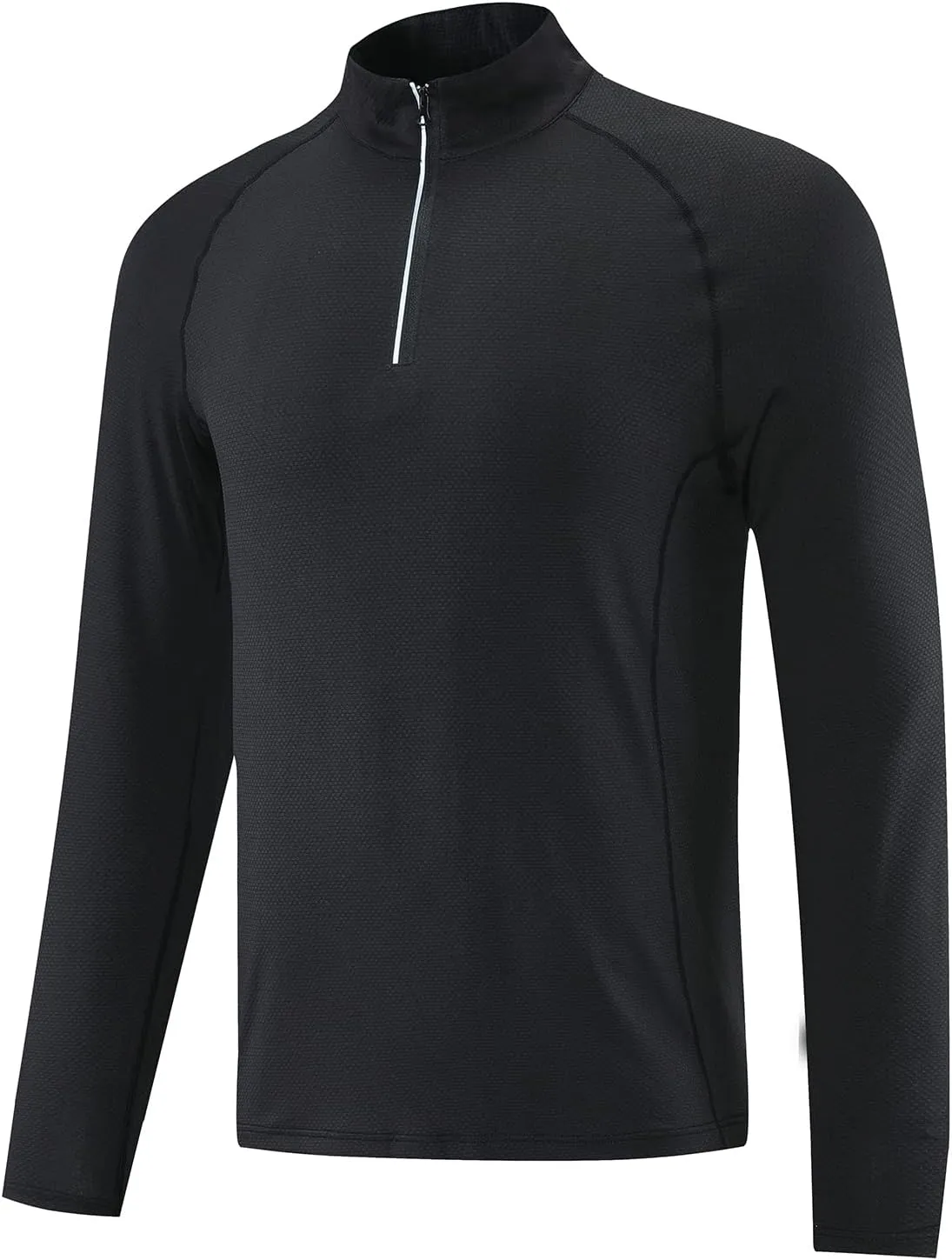 Men's Sports Shirts 1/4 Zip Long Sleeve Running Workout Tops, Quick Dry Active Shirts for Athletic Gym Basketball