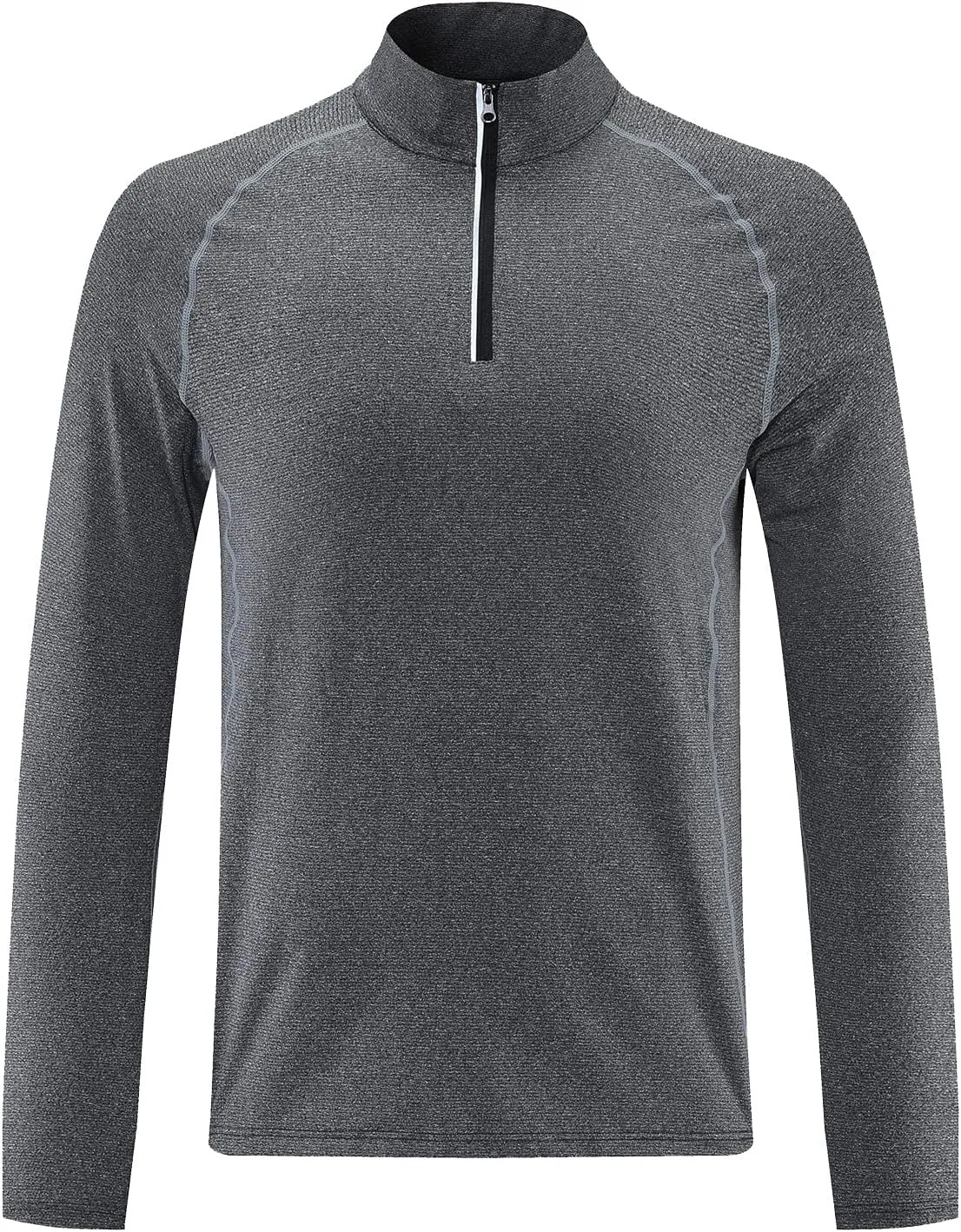 Men's Sports Shirts 1/4 Zip Long Sleeve Running Workout Tops, Quick Dry Active Shirts for Athletic Gym Basketball
