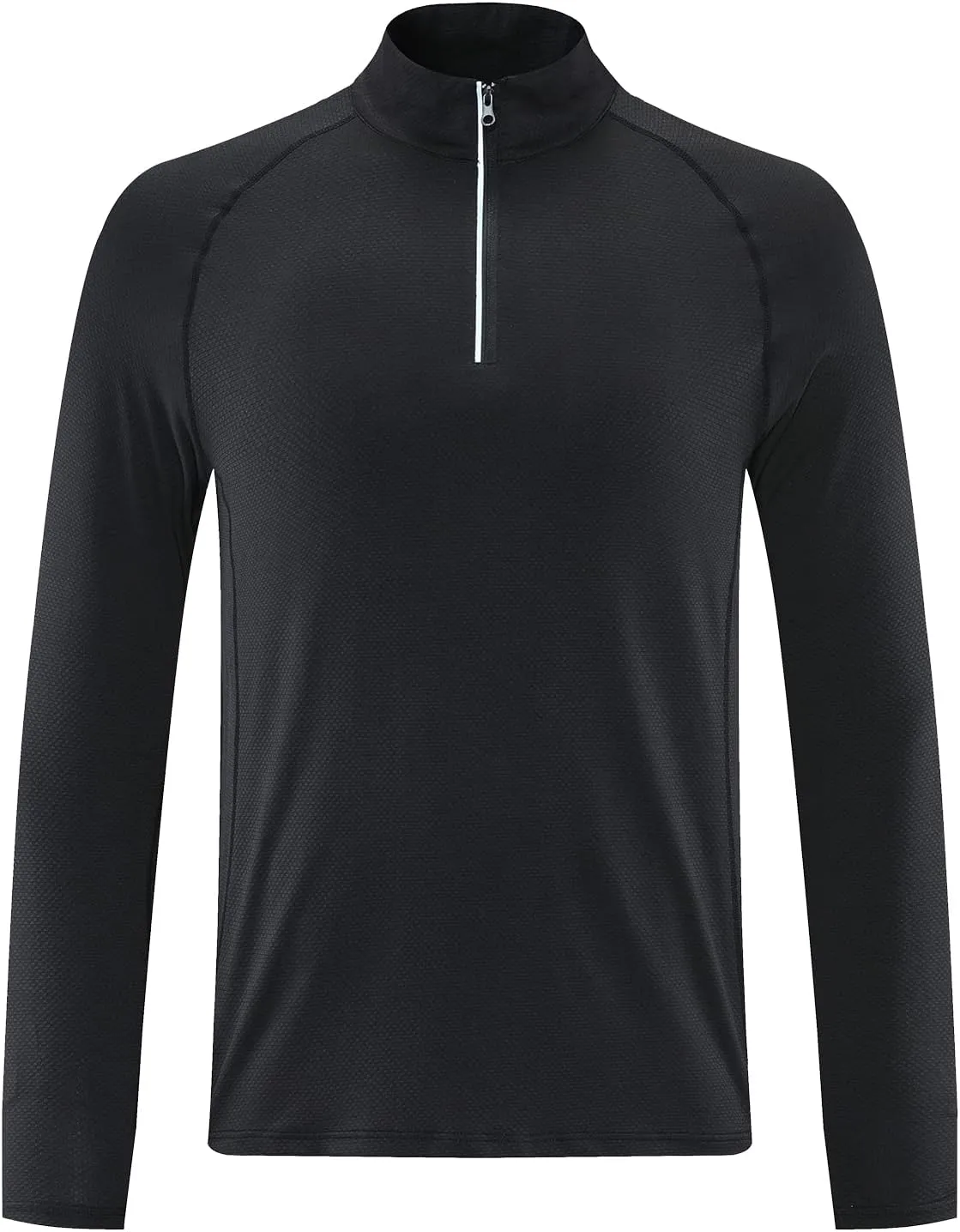 Men's Sports Shirts 1/4 Zip Long Sleeve Running Workout Tops, Quick Dry Active Shirts for Athletic Gym Basketball
