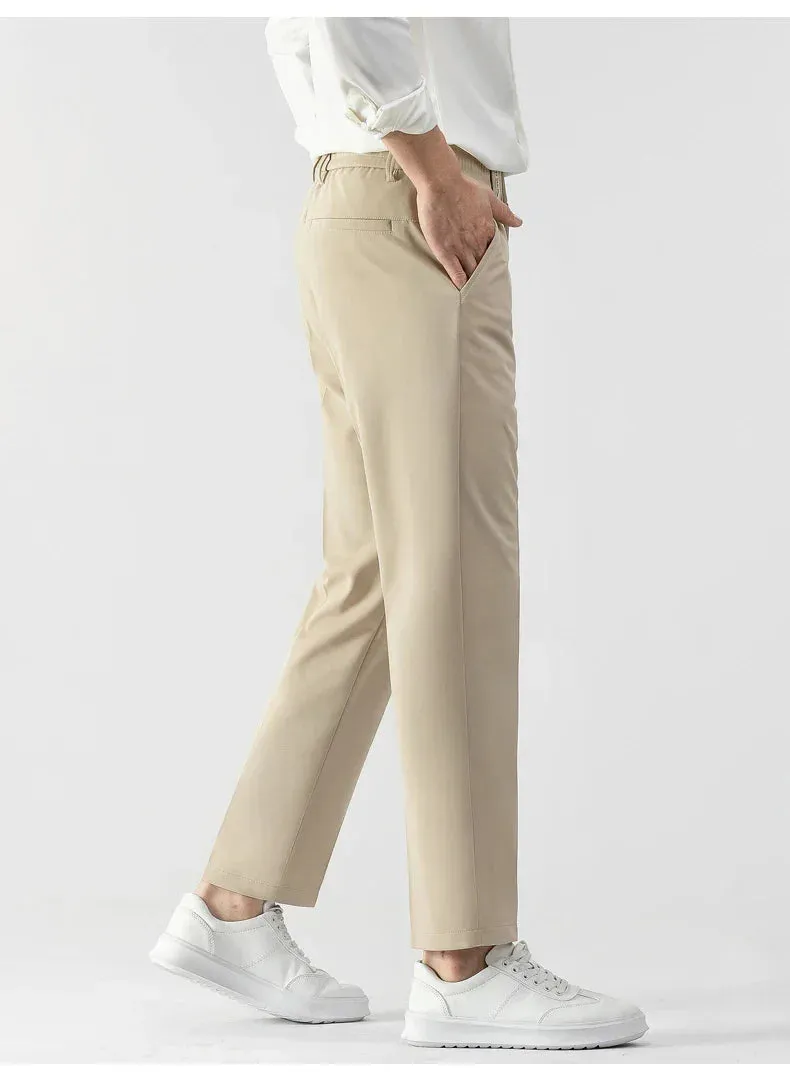 Mens Trousers  Slim Fit  Tailored Cut  Lightweight Fabric  Business Casual