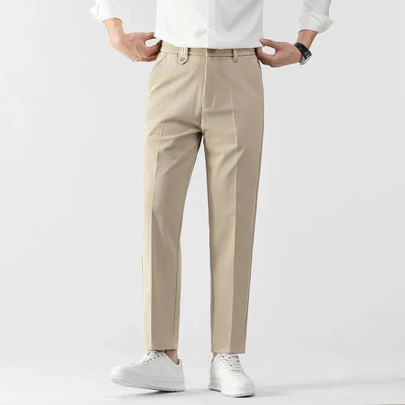 Mens Trousers  Slim Fit  Tailored Cut  Lightweight Fabric  Business Casual