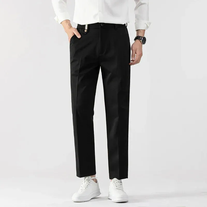 Mens Trousers  Slim Fit  Tailored Cut  Lightweight Fabric  Business Casual