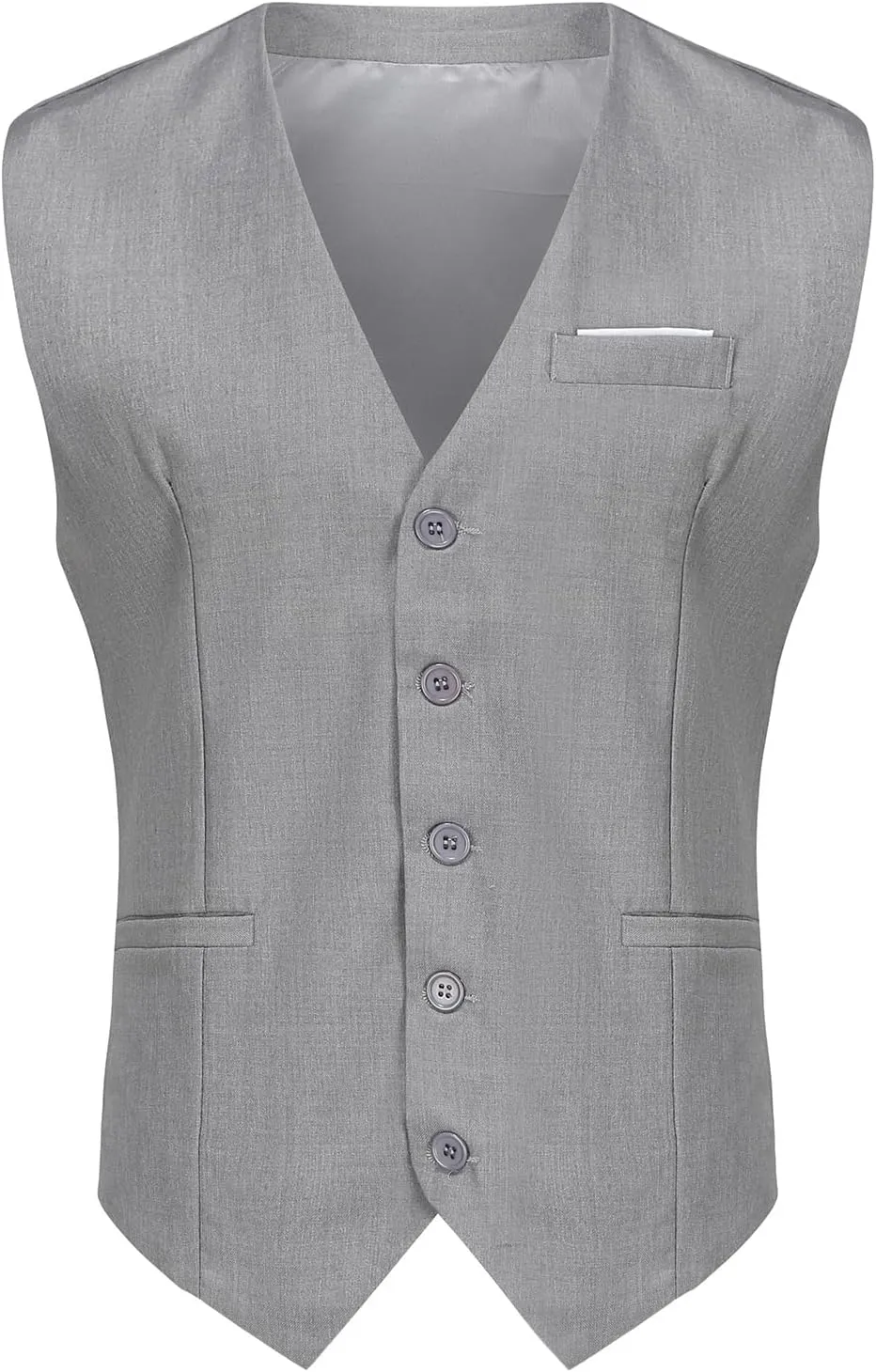 Mens Vest Business Formal Slim Fit Dress Waistcoat V Neck Tuxedo Suit Vest