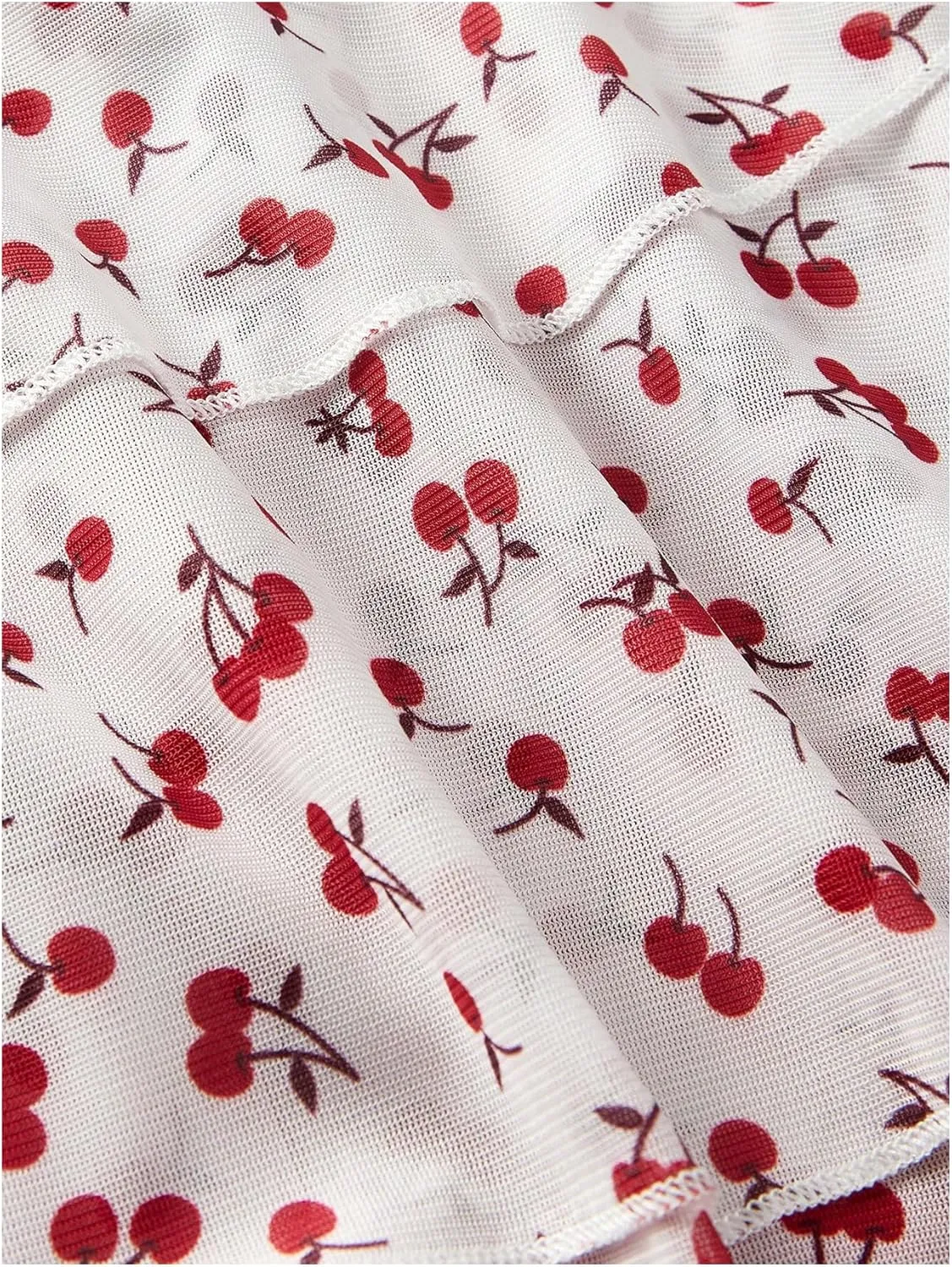 Milumia Women's Fruit Print Ruched Halter Dress Tiered Layered Ruffle Mini Dresses