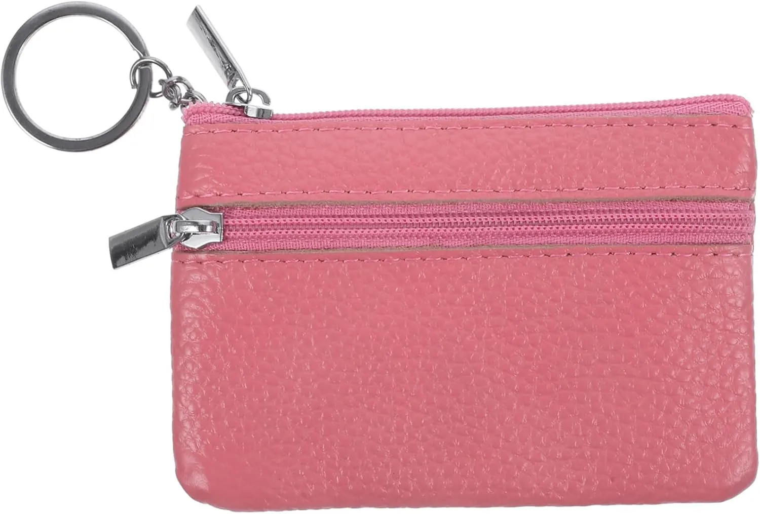 Mini Coin Purse Keychain Small Change Purse for Women Zipper Wallet Leather Ladies Purse Compact Portable