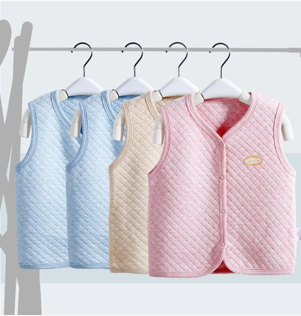 Monvecle Unisex Baby Cotton Warm Vests Infant to Toddler Padded Waistcoats
