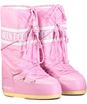 Moon Boot Pink Nylon Moon Boots UK 6.5 EU 39.5 