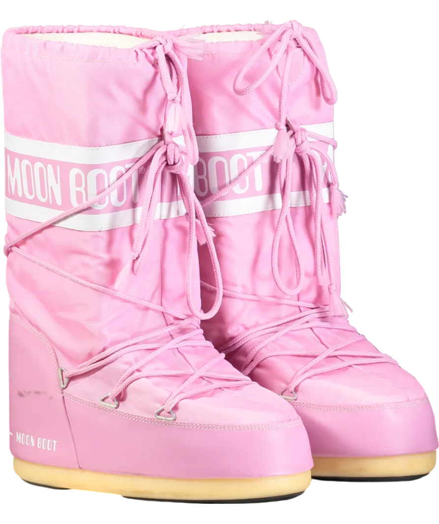 Moon Boot Pink Nylon Moon Boots UK 6.5 EU 39.5 