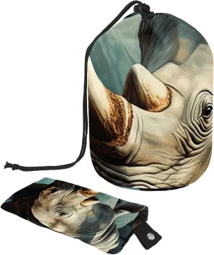 Nature Rhino 9 Travel Cosmetic Bags Makeup Bag for Women, Foldable Drawstring Travel Cosmetic Bags, Portable Toiletry Bucket Bag