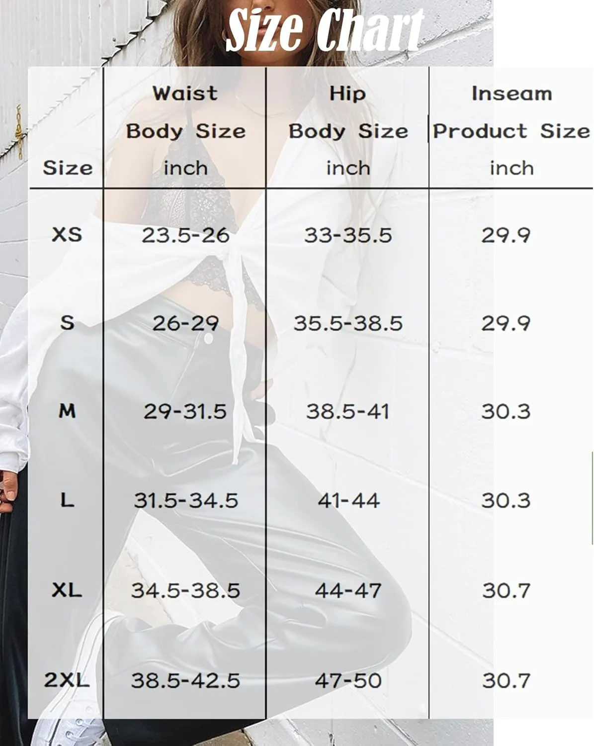 Navneet Women Faux Leather Pants PU High Waist Straight Leg Pant with Pockets Leather Leggings Bell Bottom Flare Pants