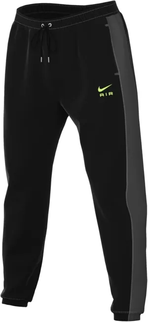 Nike Sportswear Air Men's French Terry Pants Joggers (as1, Alpha, l, Regular, Regular, Black/Dark Smoke Grey/Ghost Green, Regular)