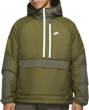 Nike Sportswear Therma-FIT Legacy Men's Hooded Anorak (Medium, Rough Green/Sequoia/Sail)