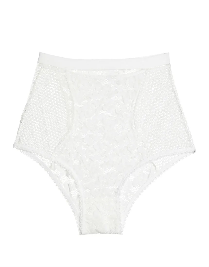 Petunia High Waist Brief in Ivory