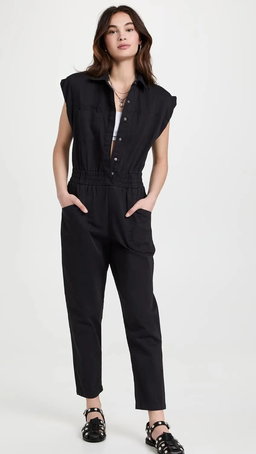 Pistola Denim Women's Rosie Shoulder Padded Jumpsuit