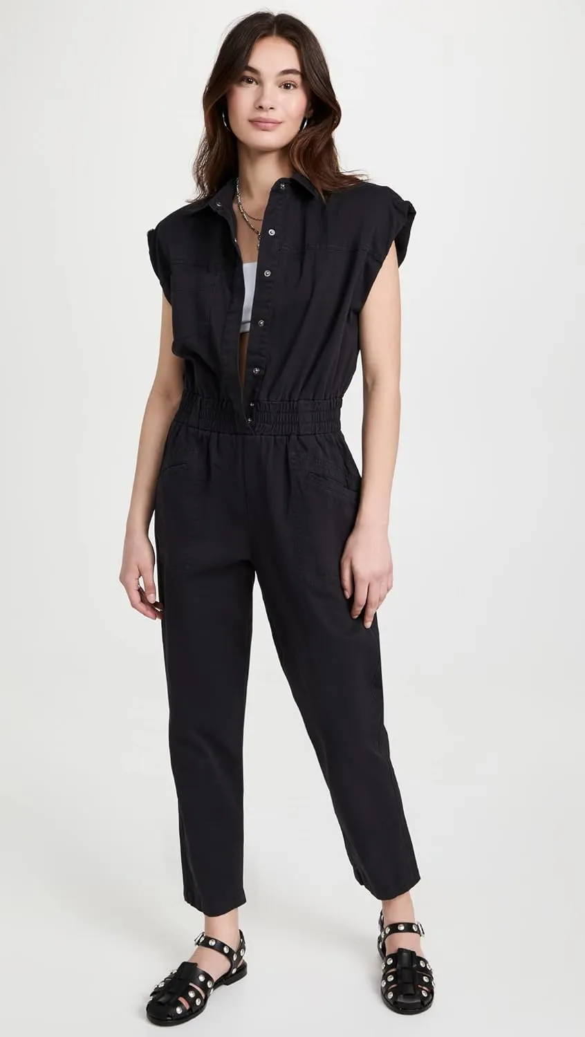 Pistola Denim Women's Rosie Shoulder Padded Jumpsuit