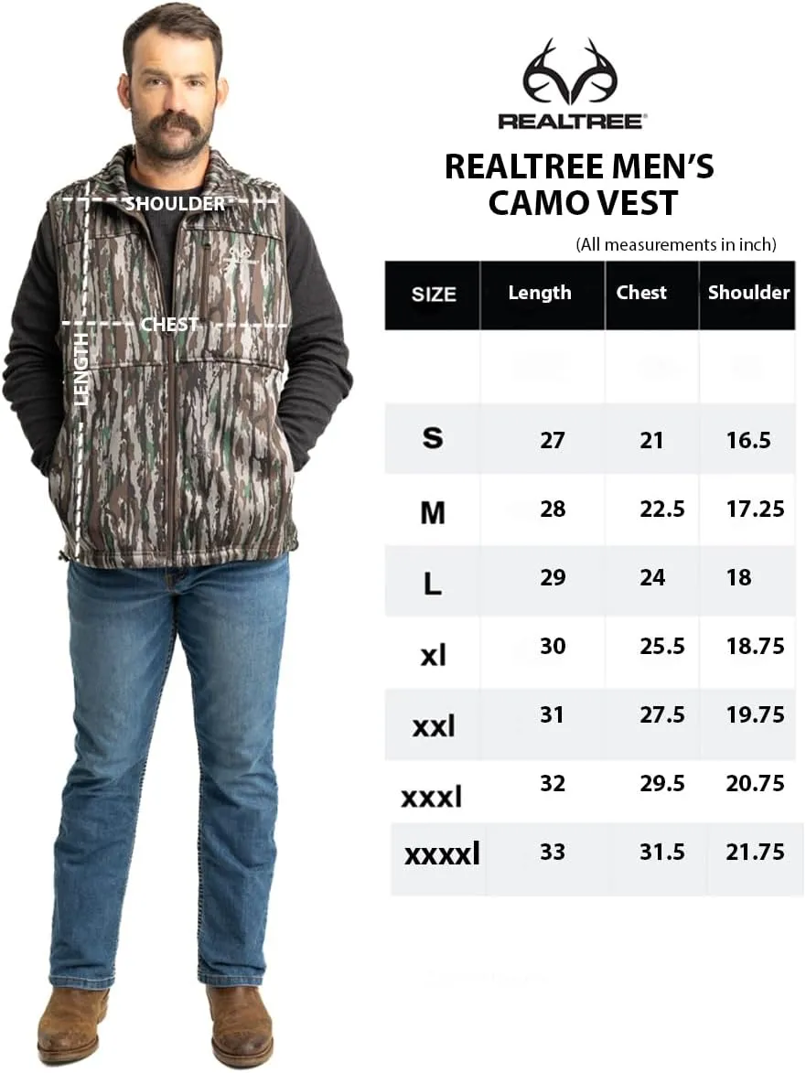 Realtree Men's Camo Midweight Hunting Performance and Sherpa Hoodies Pullover