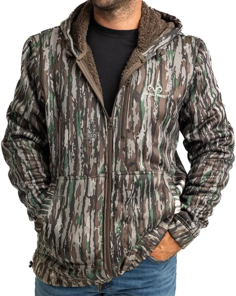 Realtree Men's Camo Midweight Hunting Performance and Sherpa Hoodies Pullover