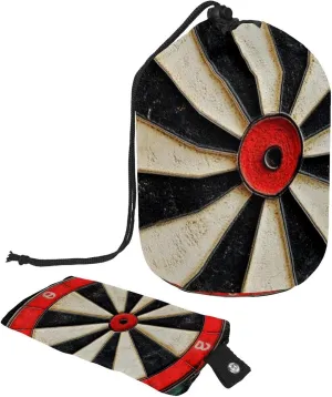 Retro Red Sport Darts Target 57 Travel Cosmetic Bags Makeup Bag for Women, Foldable Drawstring Travel Cosmetic Bags, Portable Toiletry Bucket Bag