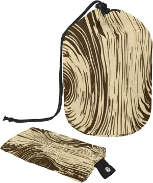 Retro Wood Grain 49 Travel Cosmetic Bags Makeup Bag for Women, Foldable Drawstring Travel Cosmetic Bags, Portable Toiletry Bucket Bag