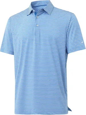 Rouen Golf Shirts for Men Moisture Wicking Lightweight Dry fit Performance Sports Stripe Collared Golf Polo Shirts for Men
