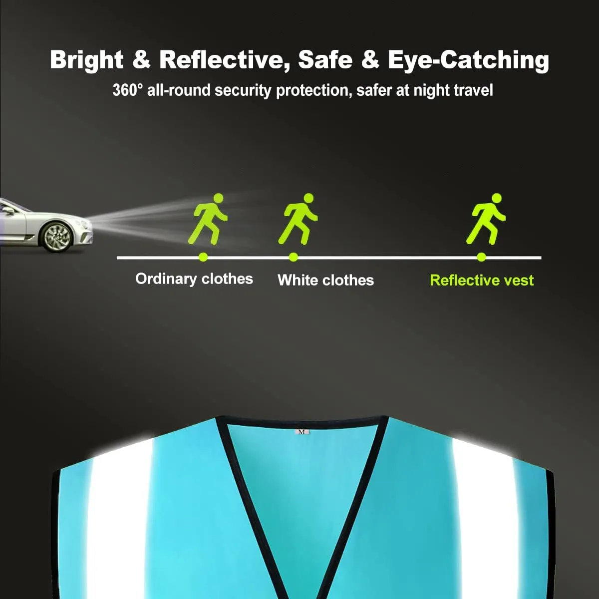 Safety Vest Custom Logo High Visibility Reflective Vest Class 2 Construction Workwear with 5 Pockets