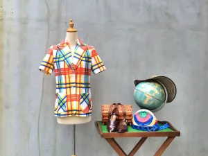 SALE | Candied Stripers | Vintage 1960s 1970s multi-colored stripe Groovy retro mod Jacket