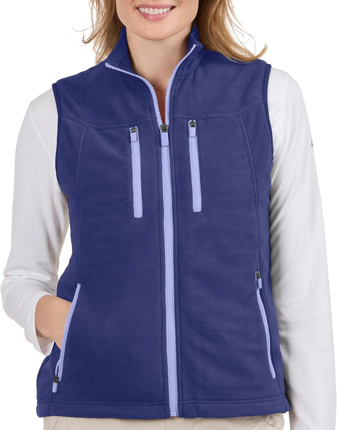 SCOTTeVEST Fleece Crest Vest for Women - 15 Hidden Pockets - Warm Wrinkle Resistant for Travel & More