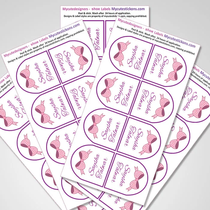 Shoe Labels Pack - Bow