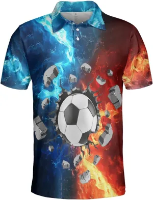 Sports Polo Shirts for Men - Balls Men's Golf Shirts Short Sleeve Slim Fit Casual T-Shirt Stylish Series 05