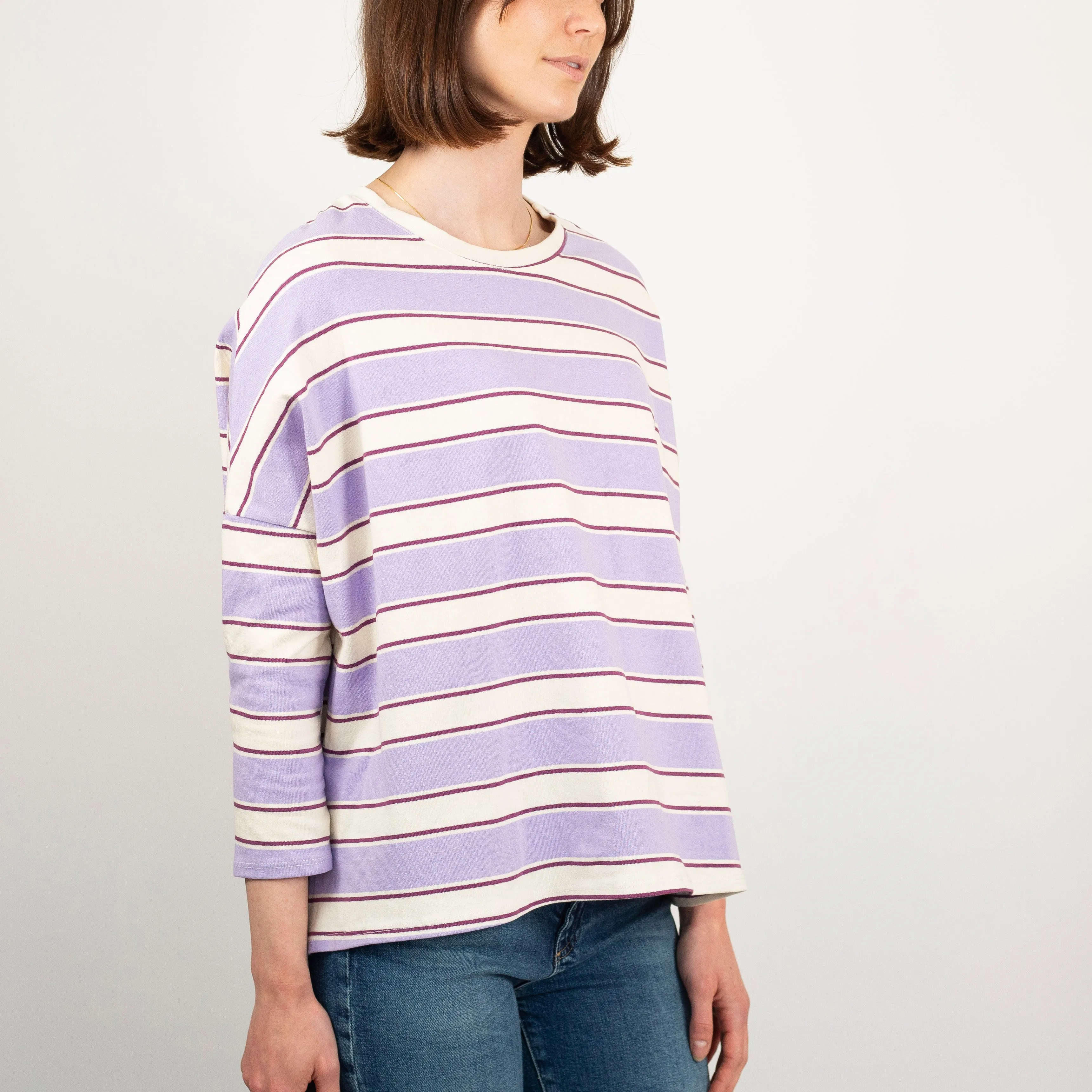 Striped 3/4 Sleeve Top