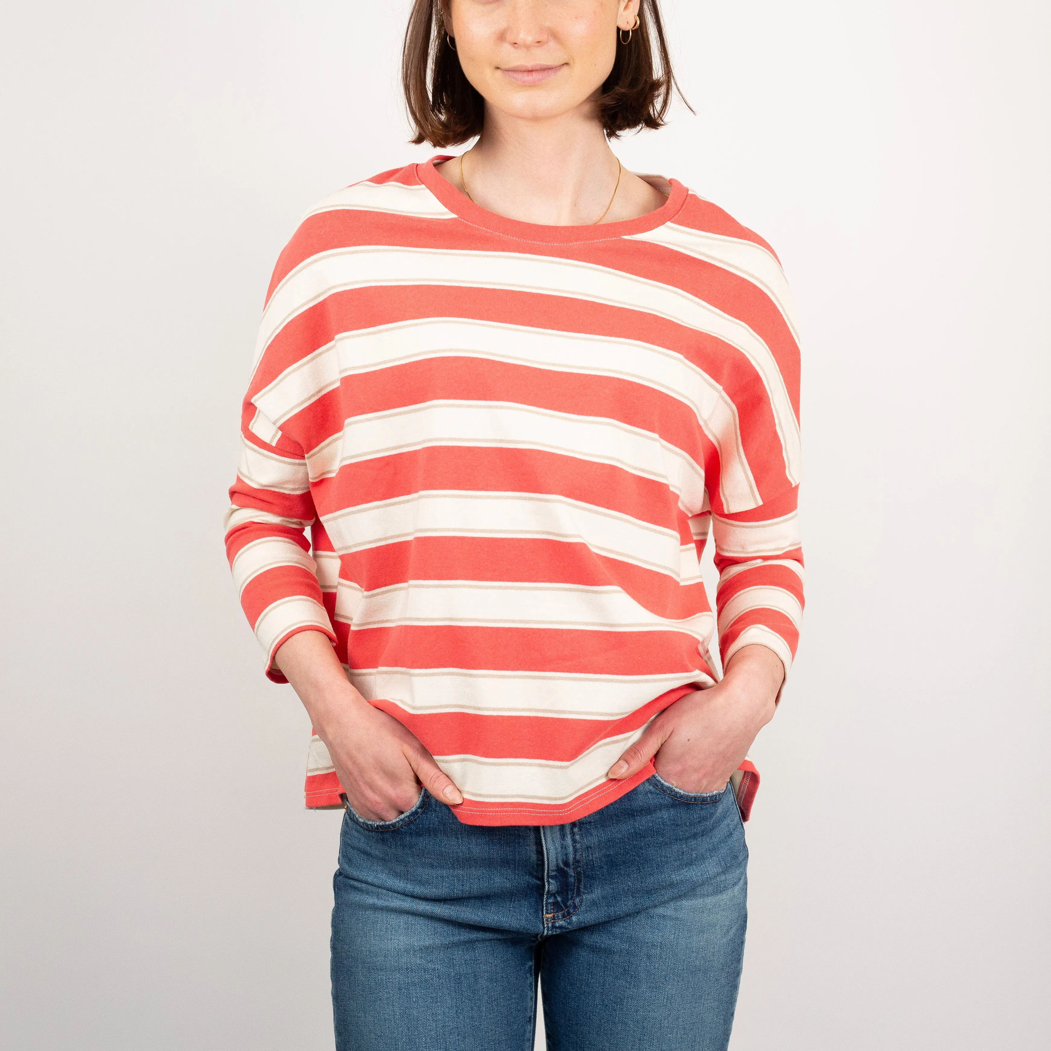 Striped 3/4 Sleeve Top